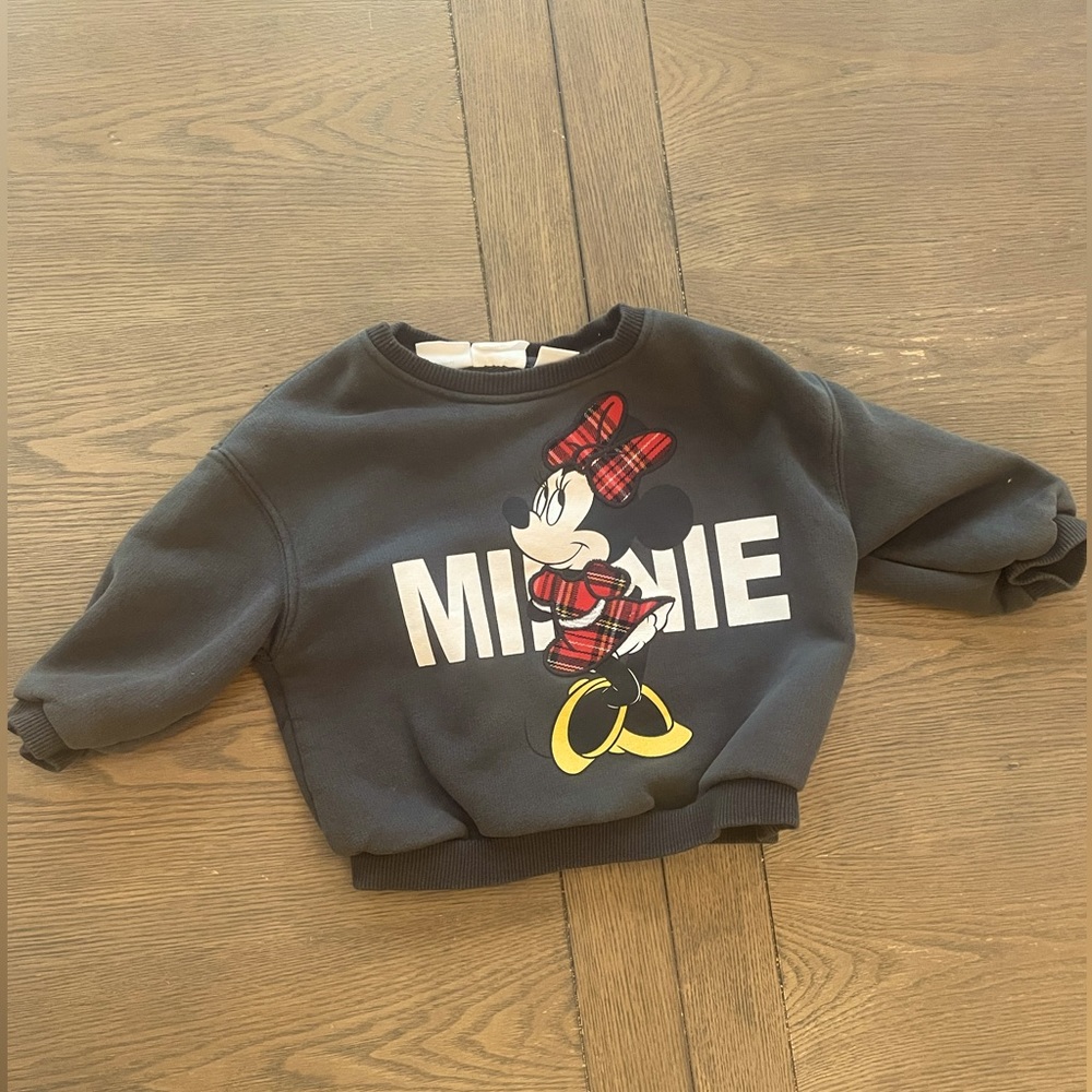 Zara Toddler Minnie Mouse Sweatshirt 12-18 months